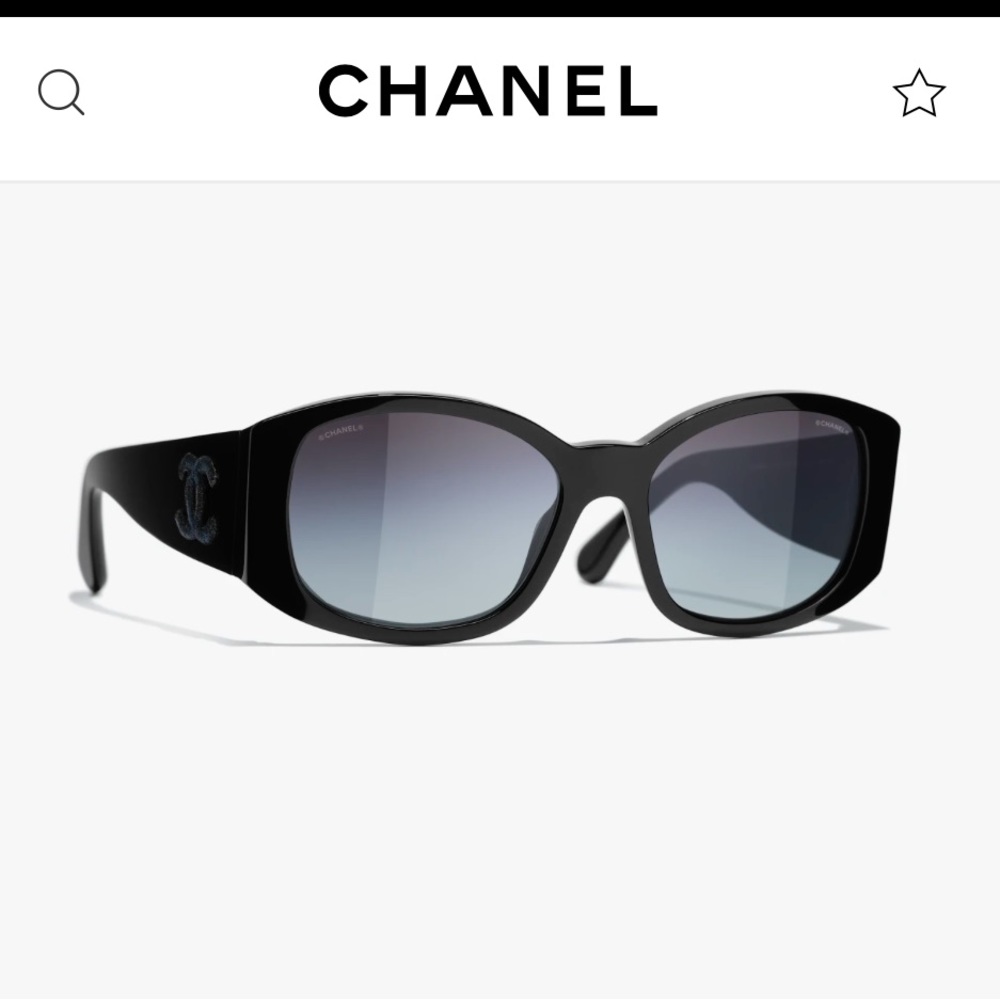 CHANEL Oval Sunglasses w/ case